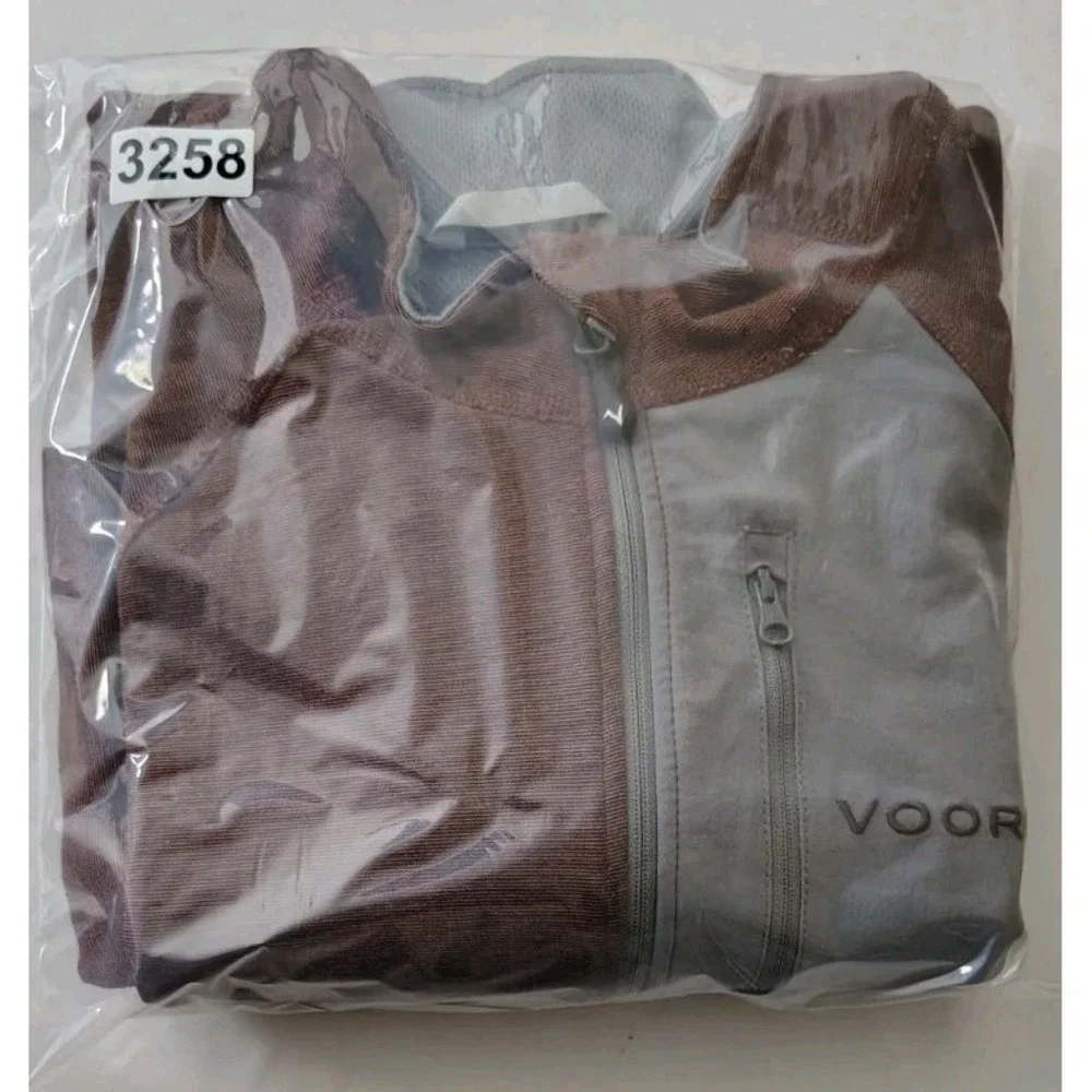 VOORMI Merino Wool Mock Neck 1/4 Zip Pullover USA Thermal Midlayer Mens XL